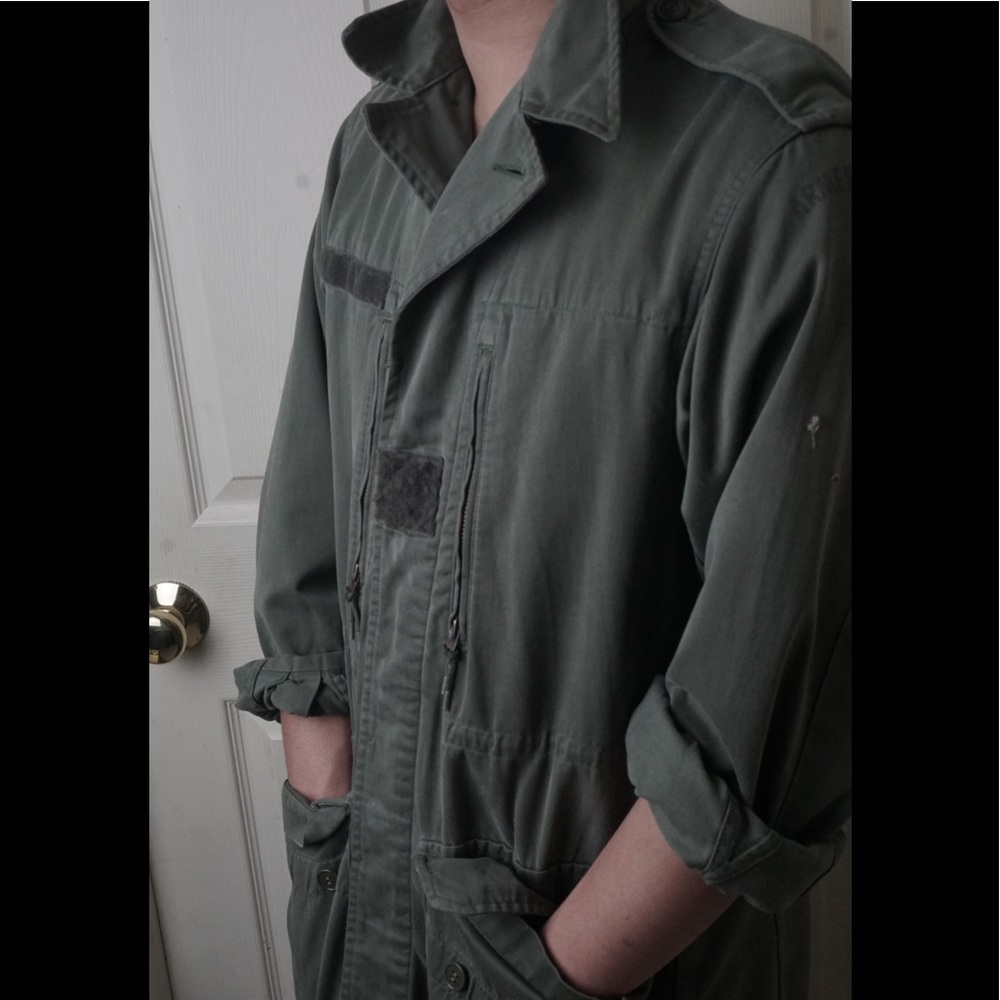 Vintage French army style long coat